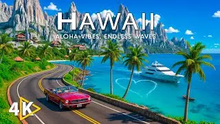 [4K] Hawaii 2025 🇺🇸 Breathtaking Coastlines & Paradise Aerial Views | Chillout Deep House Music