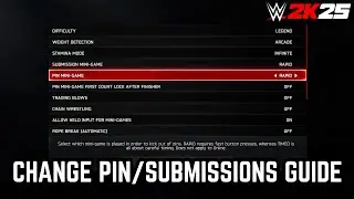 WWE 2K25 - How To Change Pin and Submission Minigame