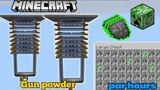 Minecraft 1.21 OP Gunpowder Farm Farm TutorialUnlimited TNT & Rockets | Best Creeper