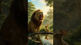 🦁The Lion&the Clever Rabbit-Panchatantra Moral Story-சின்மு�்கதாய #shorts #youtubeshorts #ai