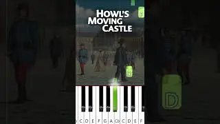 Howl's Moving Castle on Piano ! #piano #pianotutorial #pianocover #easytutorial #howlsmovingcastle
