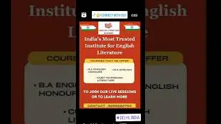 B.A English Honours |CUET PG English Literature |M.A English Literature Coaching #delhiuniversity