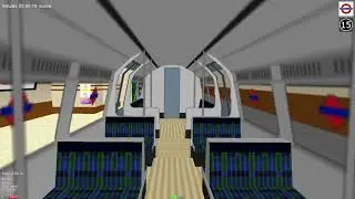OpenBVE Bakerloo vonal MSTS külső nézetes vonattal (Klasszikus Tube kinézet)