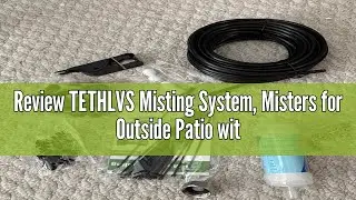 Review TETHLVS Misting System, Misters for Outside Patio with Filter and 35Ft 1/4In Spray Hose+10pcs