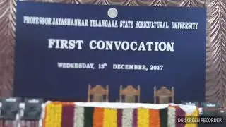 PJTSAU FIRST CONVOCATION 2017..