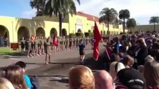 MCRD Lima Company Moto Run finish line & Generals Speech