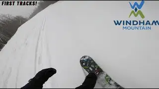 SNOWBOARDING WINDHAM MOUNTAIN DURING A SNOWSTORM! 2022 Terrain Parks!