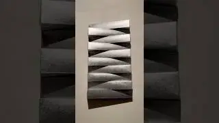 From a piece of paper into a geometric piece. Origami; Alternate x10(Silver)