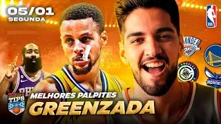 PALPITES DA NBA PARA HOJE 05 01 2026 (SEGUNDA-FEIRA) + BILHETE PRONTO