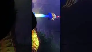 The lift to Seoul Tower is trippy