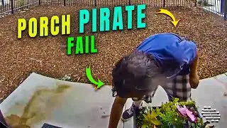 Porch Pirate Tried to Steal a Package but Dog Started Barking