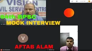 64th bpsc mock interview - aftab alam