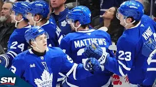 Maple Leafs' Cowan Finishes Off Beautiful Tic-Tac-Toe Passing Play
