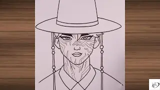 How to Draw Jinu Saja Demon Form | K Pop Demon Hunters