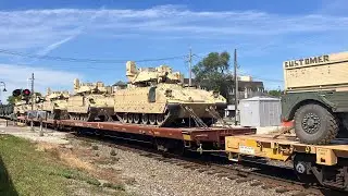 BNSF #7849 leading loaded Military Train in Downers Grove, IL! (9/9/25) 