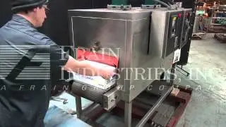 Shanklin Model T62 high speed stainless steel, dual chamber shrink tunnel