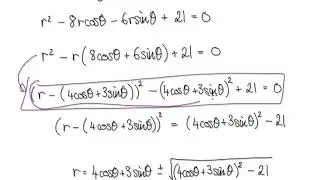 Video 2303.1 - Equation of a circle in Polar Coordinates, shifted.