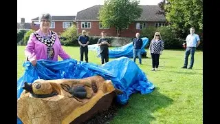 The unveiling of the new 3 Oaks benches in Higham Ferrers