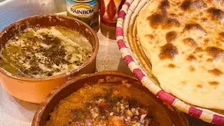 طريقة طبخ الفول الابيض المبشور مع الخبز | ماما سارة