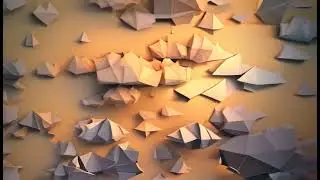 Origami cloud background | Free motion graphics clouds overlay | Ai generated art Free stock footage