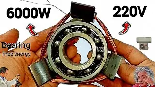 I TURN Free Energy 220V with Bearing magnet Copper 6,000oW💡 Electricity system Condenser