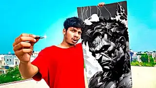 Aaj mene HULK ko Pura Draw kiya 😱 ART COMPETITION  ||  VLOG - 276