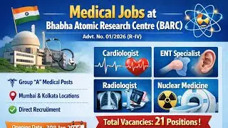 BARC Medical Officer Vacancy 2026 | 21 Posts | Apply Online | Govt Medical Jobs India