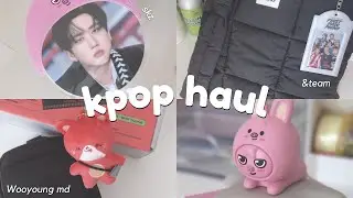 📦 kpop haul | #skz 5 star dome tour merch, woyooung's birthday md, &team ✶ #ateez #straykids