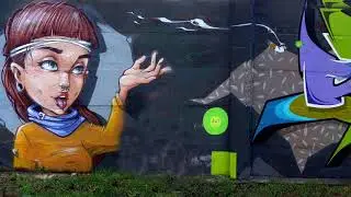 Graffiti Wall, Ultra Wide Panorama