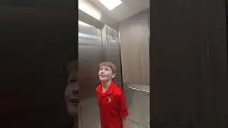 Модернизированный лифт Dover в многоуровневой парковке торгового центра North East Mall в городе ...