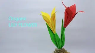 Origami Lily Flower | Bunga Lili kertas