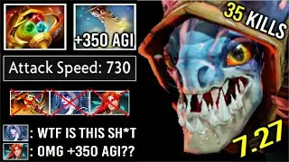 EPIC +350 Agi 35 Kills Apex Slark vs Ranger Core Heroes Max Attack Speed Crazy Imba 7.27 Dota 2