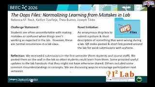 The Oops Files: Normalizing Learning from Mistakes in Lab