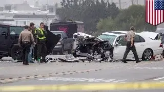 Bruce Jenner Crash: fatal 4-car pile-up leaves one woman dead, seven injured