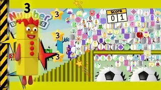 Escape from Numberblocks Three! - ALL 110 Numberblocks Marble Race In Algodoo | Who Will Win?
