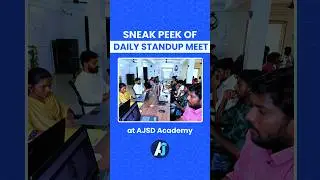 Ever wondered what happens in our daily stand-up meeting at AJSD Chennai Classroom? Take a peek!