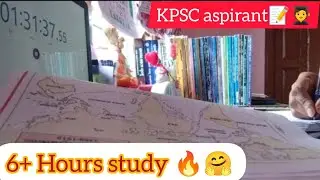6+ hours study 🔥Realistic Study Routine 📝|KPSC Aspirant🧑‍🎓|study vlogs #selfstudy #studymotivation