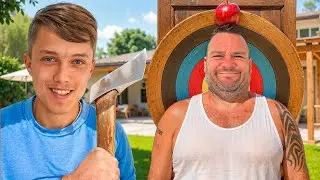 DIY Axe Throwing at Home! 🪓🤣 Safe or Silly? | The Smithy Family
