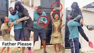 KID WITH A GOLDEN HEART BEGGED HER DAD TO HELP 😭 #GoldenHeart #UnexpectedReward #ActOfKindness