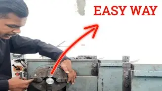 How To True A Job Perfectly In 4 Jaw Lathe Chuck || Hindi #lathe #iti #surendersharma