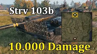 Hulldown position on North of Murovanka: 10.000 damage with Strv103b