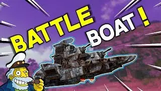 Battle Boat Dual Fatman Sideways Hover Battleship    Crossout