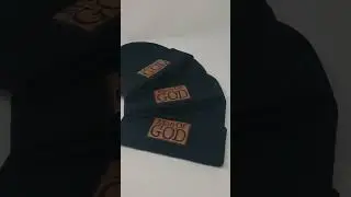 Embroidering patch beanie on my BAi embroidery machine. #patchbeanie #christianbeanie #christianwear