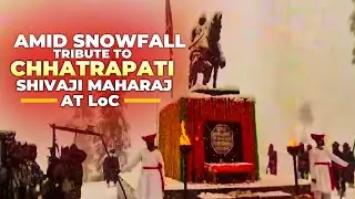 Soldiers of the Maratha Battalion paid tribute to Chhatrapati Shivaji Maharaj Statue in Kupwara