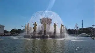 Unity in Motion: The Friendship of Nations Fountain, Moscow 🌌🧘‍♀️   Druzhba Narodov