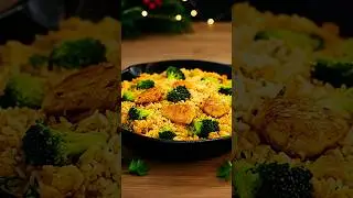 Zero energy after work? This one-pan chicken + rice saves dinner (no extra pots) 🍗🥦 #shorts