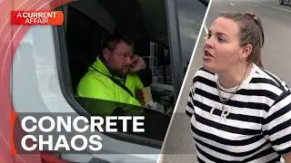 Confronting a runaway concreter | A Current Affair