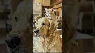 Unbelievable Friendship: Giant Red Dog & Tiny Kittens! 🐶🐱 #shorts