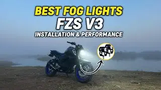 Best fog lights for Fzs v3 || Installation and performance 😱|| Best Modification for your bike. 