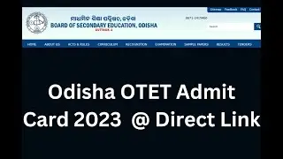 OTET 2nd Admit Card 2022 released on bseodisha.ac.in, direct link here